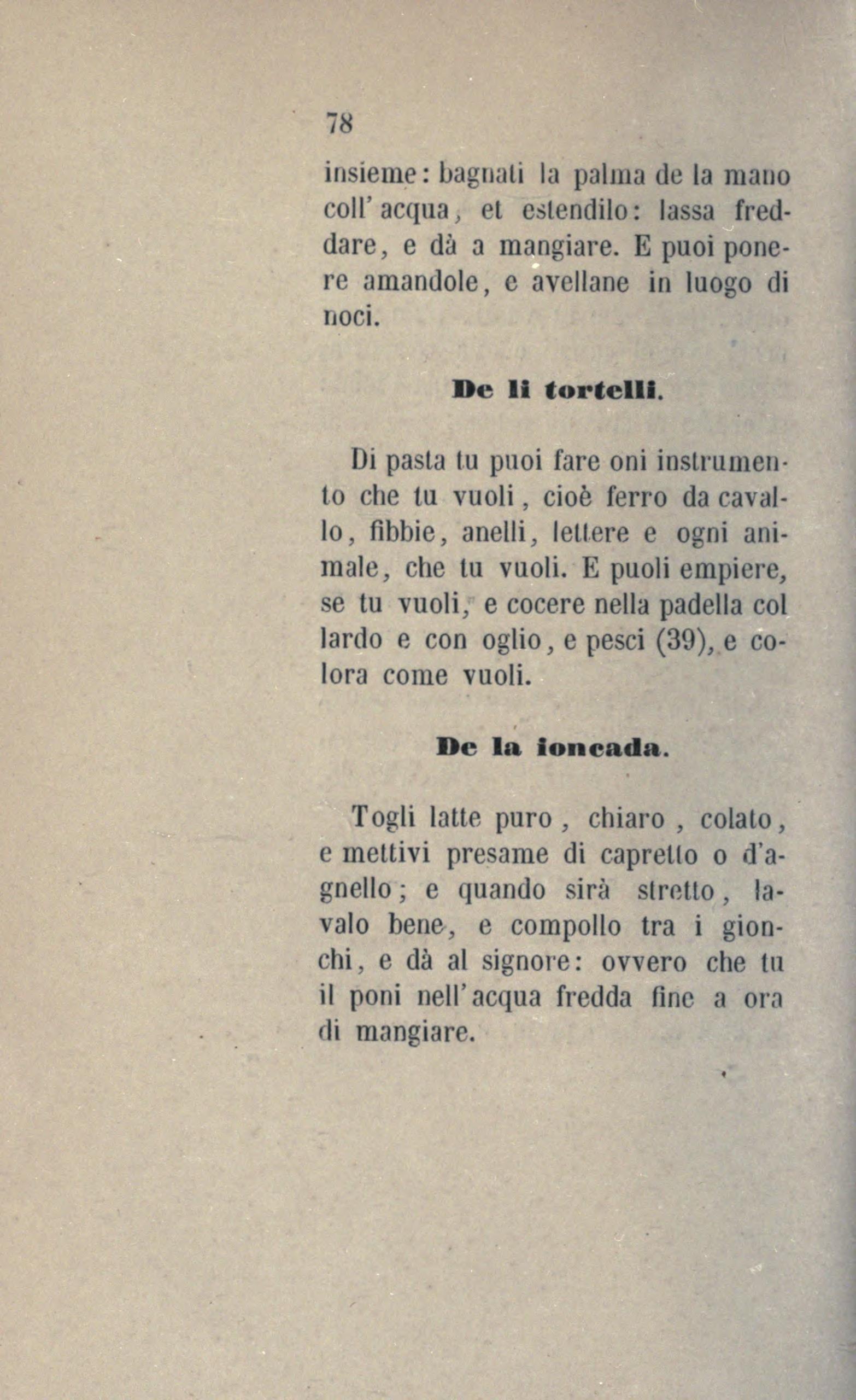 Hülsenfruchtmus mit Speck - Originalseite aus Anonimo Toscano - Libro della cocina