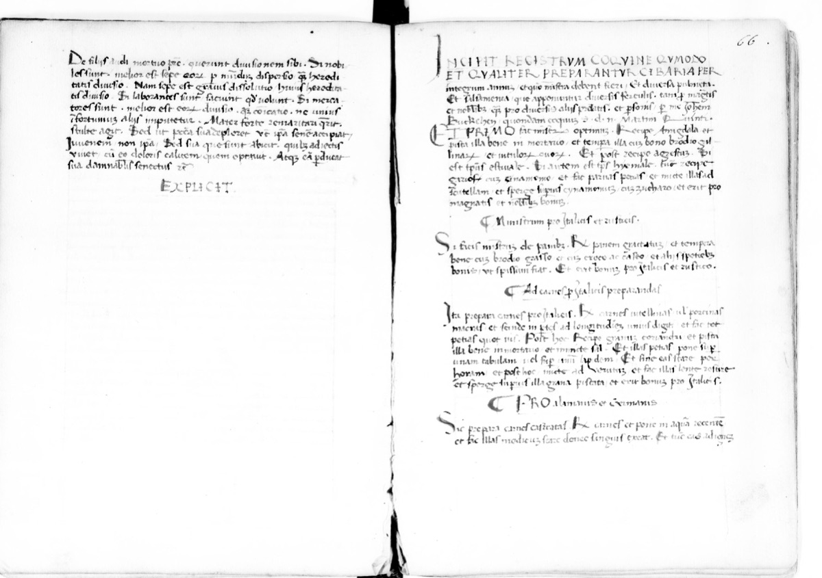 Edles Mandelgericht mit Kalbshoden — Originalseite aus Registrum Coquine