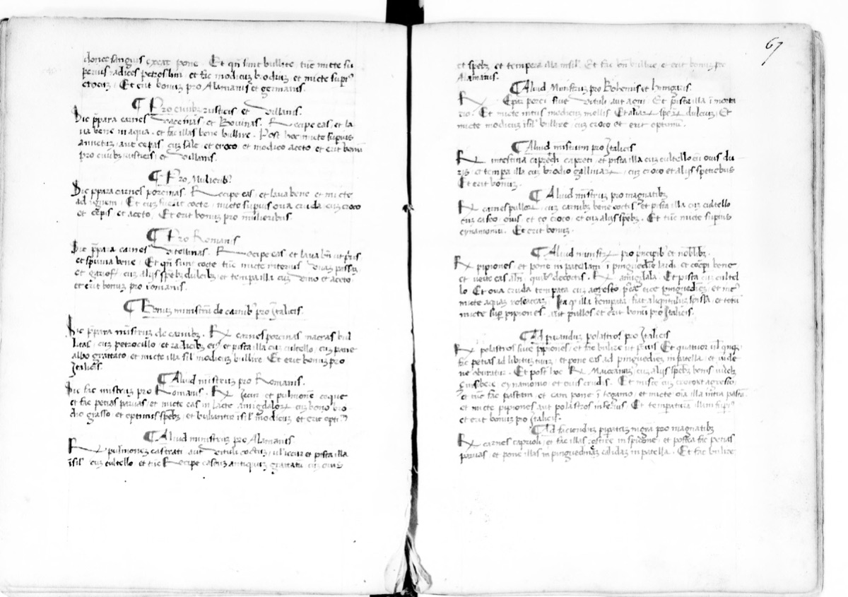 Lebermus nach böhmisch-ungarischer Art — Originalseite aus Registrum Coquine