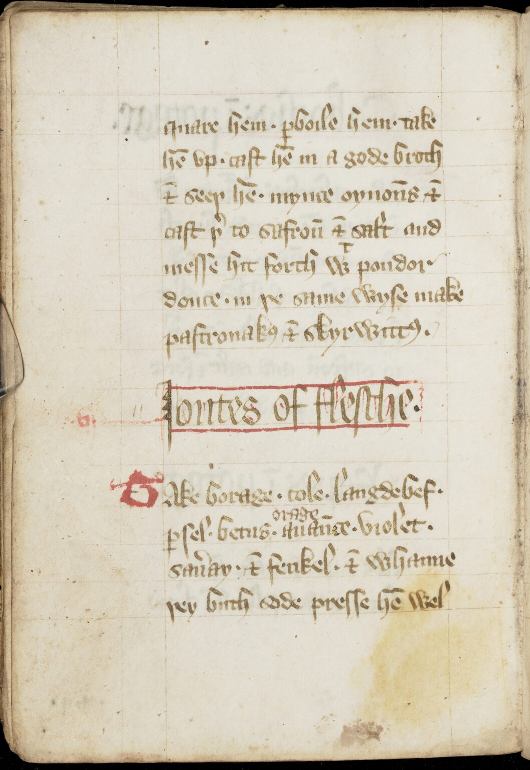 Grünes Kräuterpüree — Originalseite aus The Forme of Cury