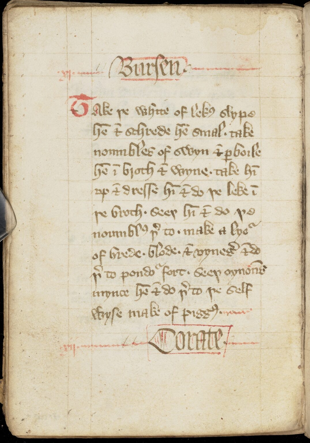 Herzhafter Innereien-Eintopf — Originalseite aus The Forme of Cury