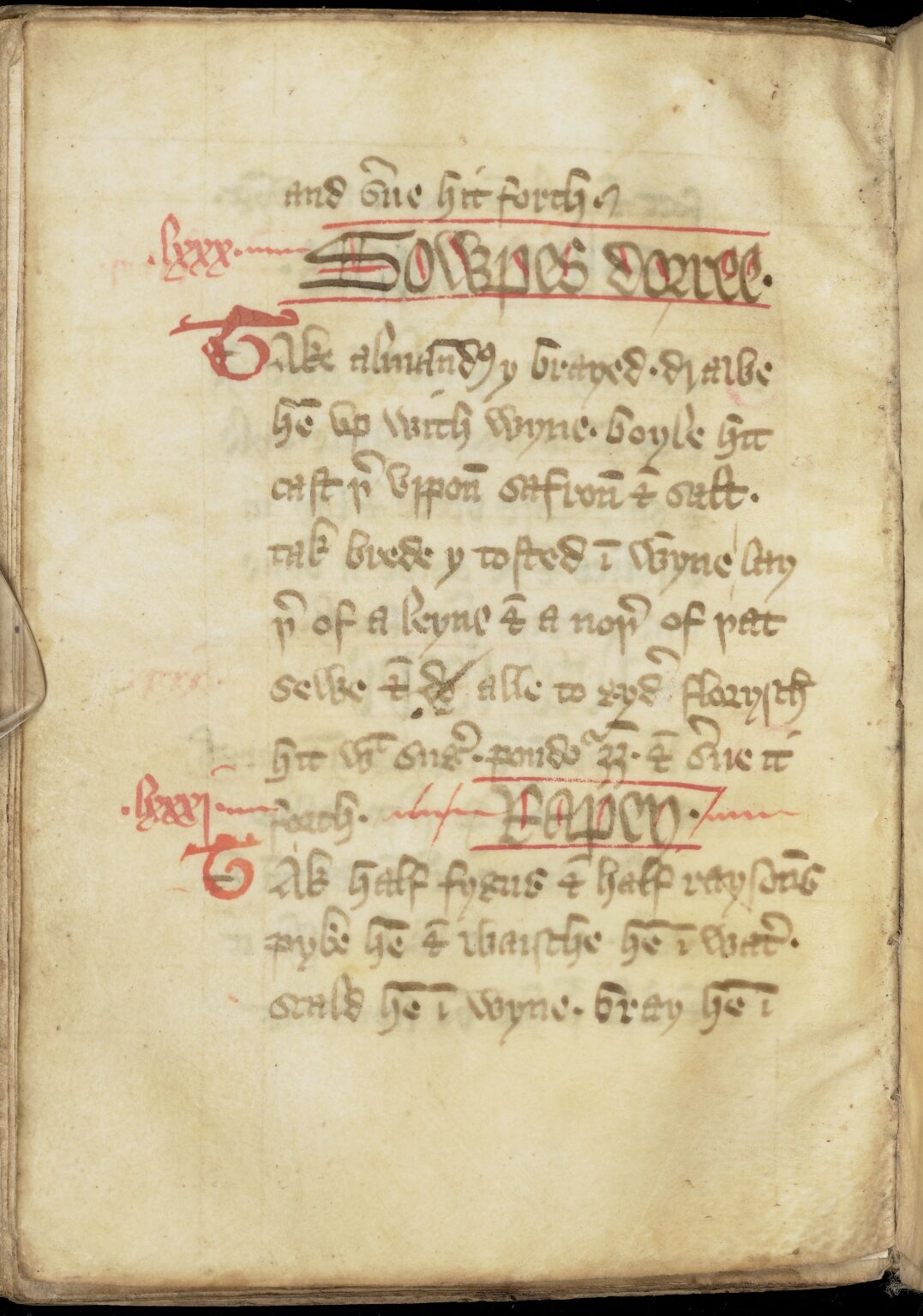 Gewürztes Feigen-Rosinen-Mus — Originalseite aus The Forme of Cury