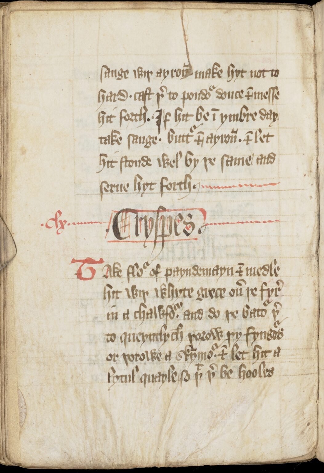 Knusprige Teigfladen — Originalseite aus The Forme of Cury