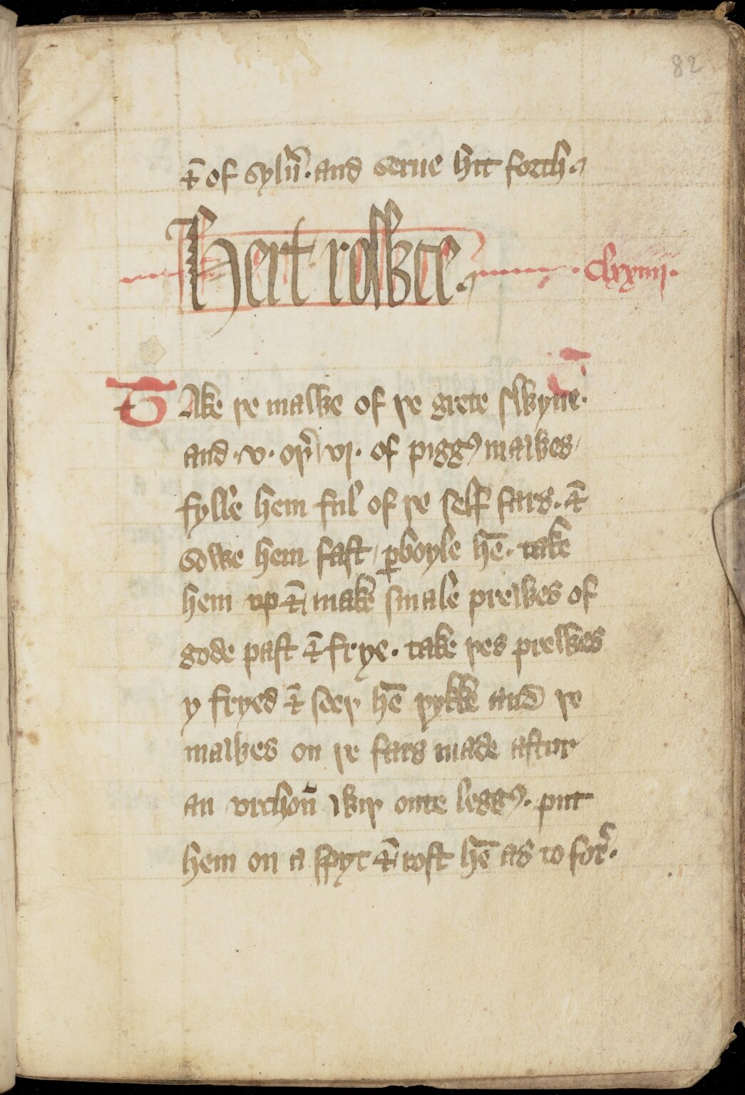 Igel-Magen — Originalseite aus The Forme of Cury