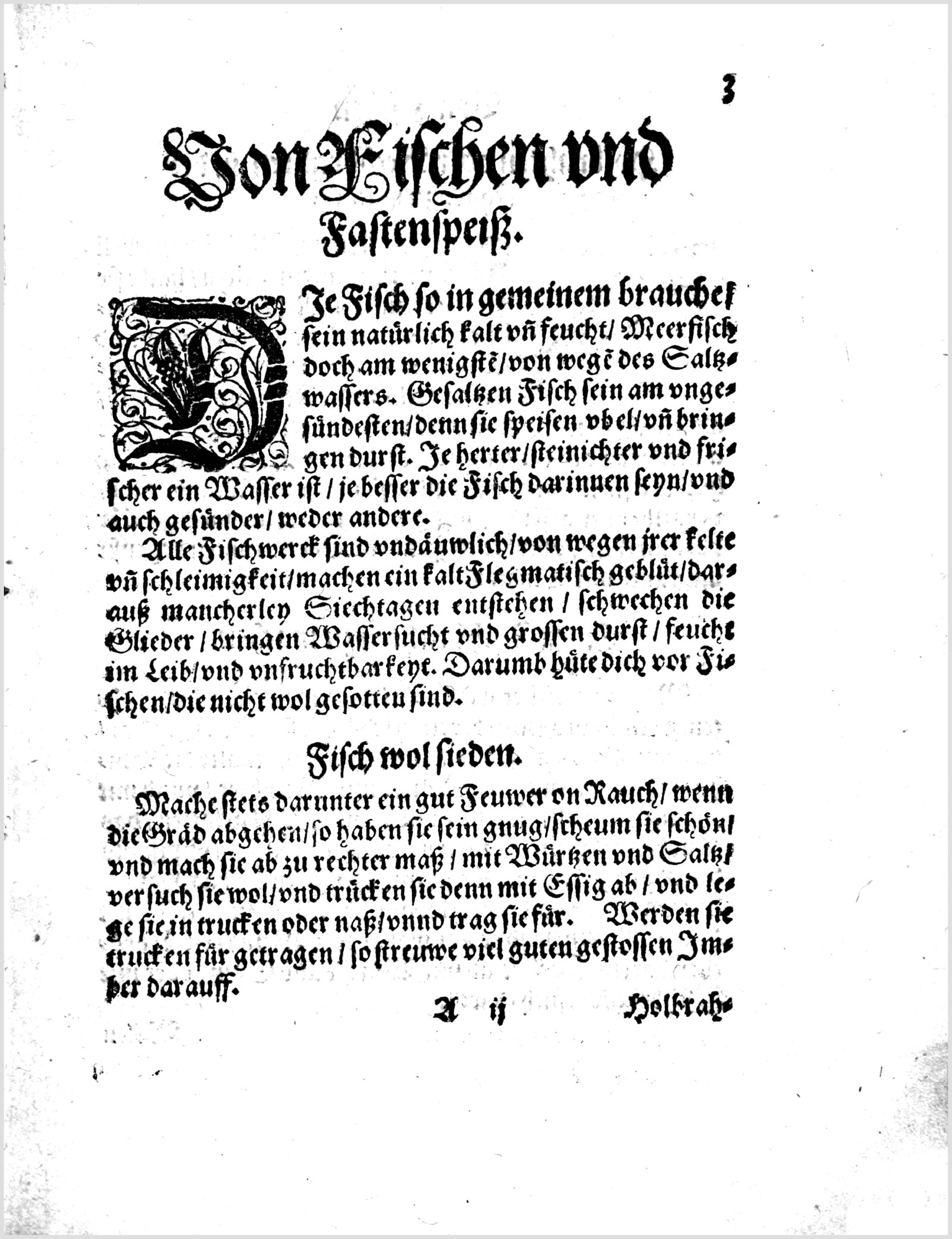 Gekochter Fisch mit Ingwer — Originalseite aus Koch und Kellermeisterei