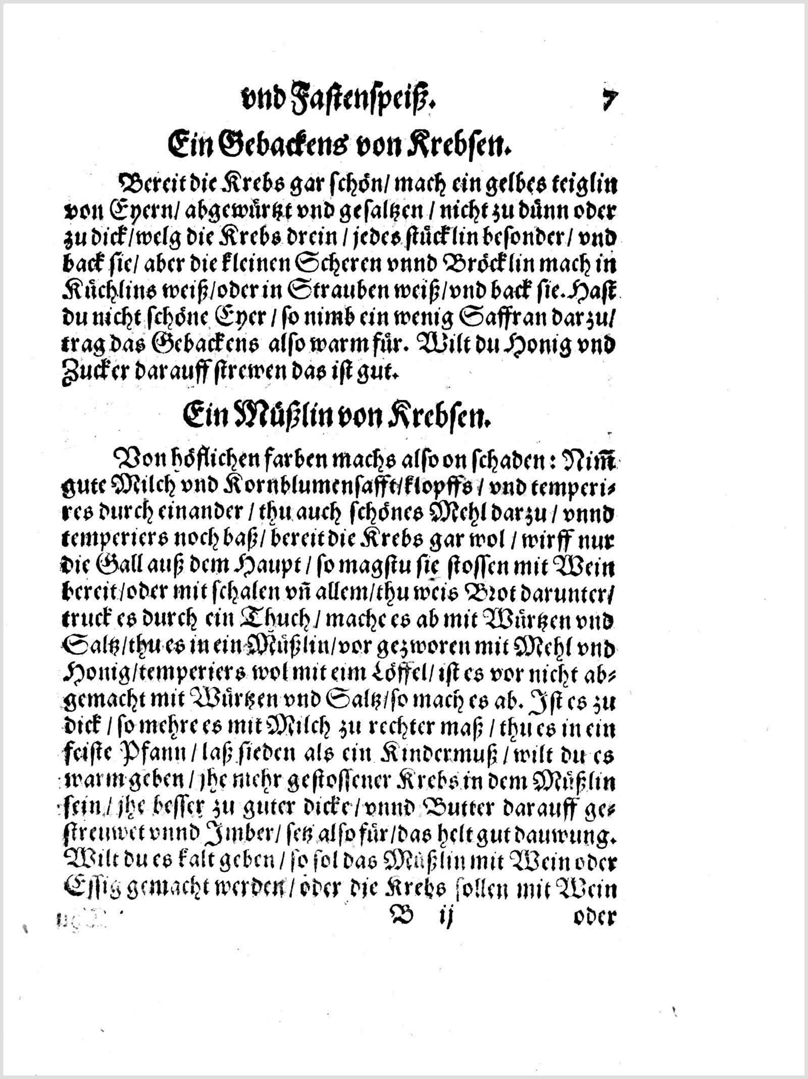 Gebackene Krebse im Teigmantel — Originalseite aus Koch und Kellermeisterei
