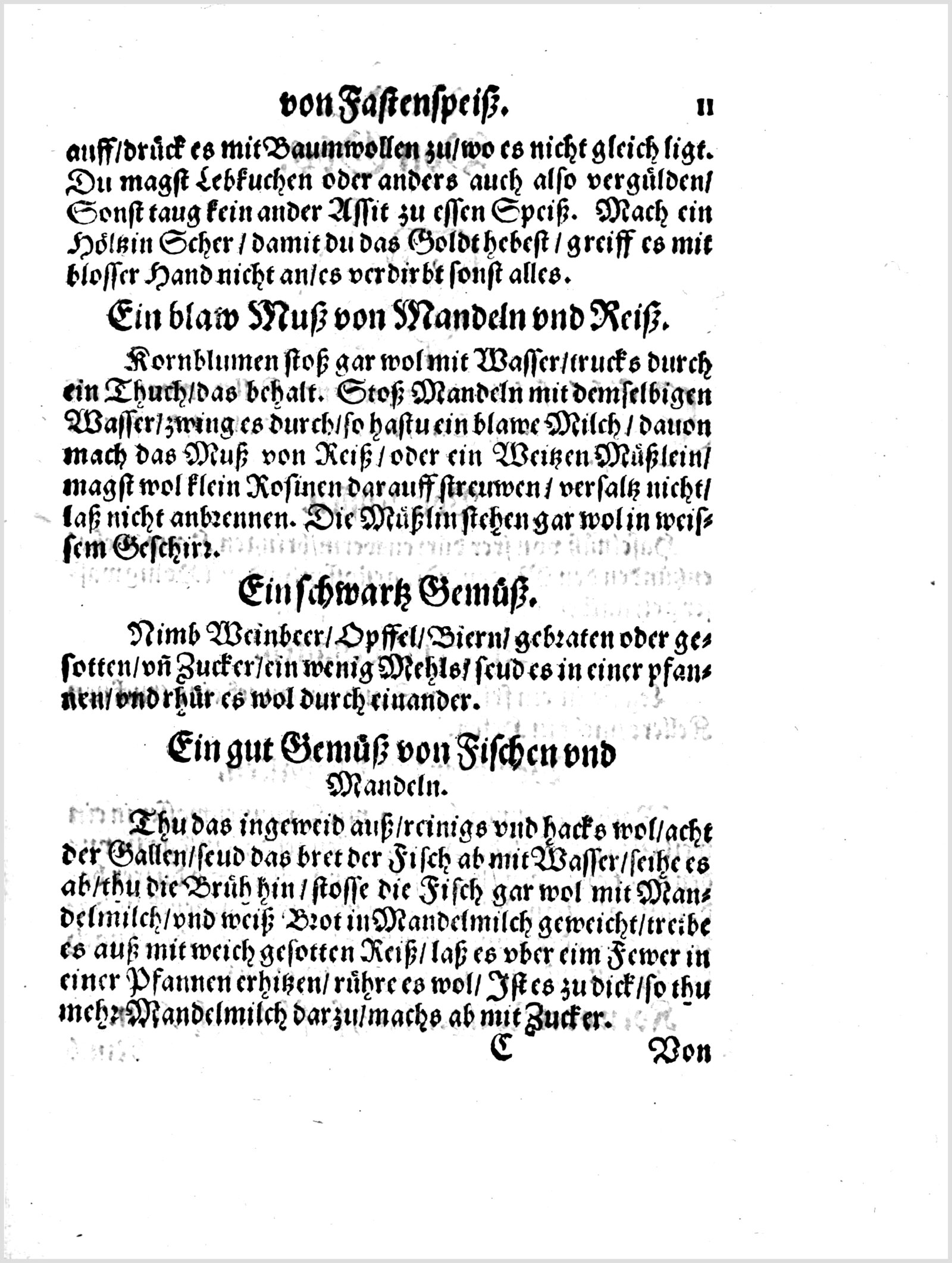 Schwarzes Fruchtmus — Originalseite aus Koch und Kellermeisterei