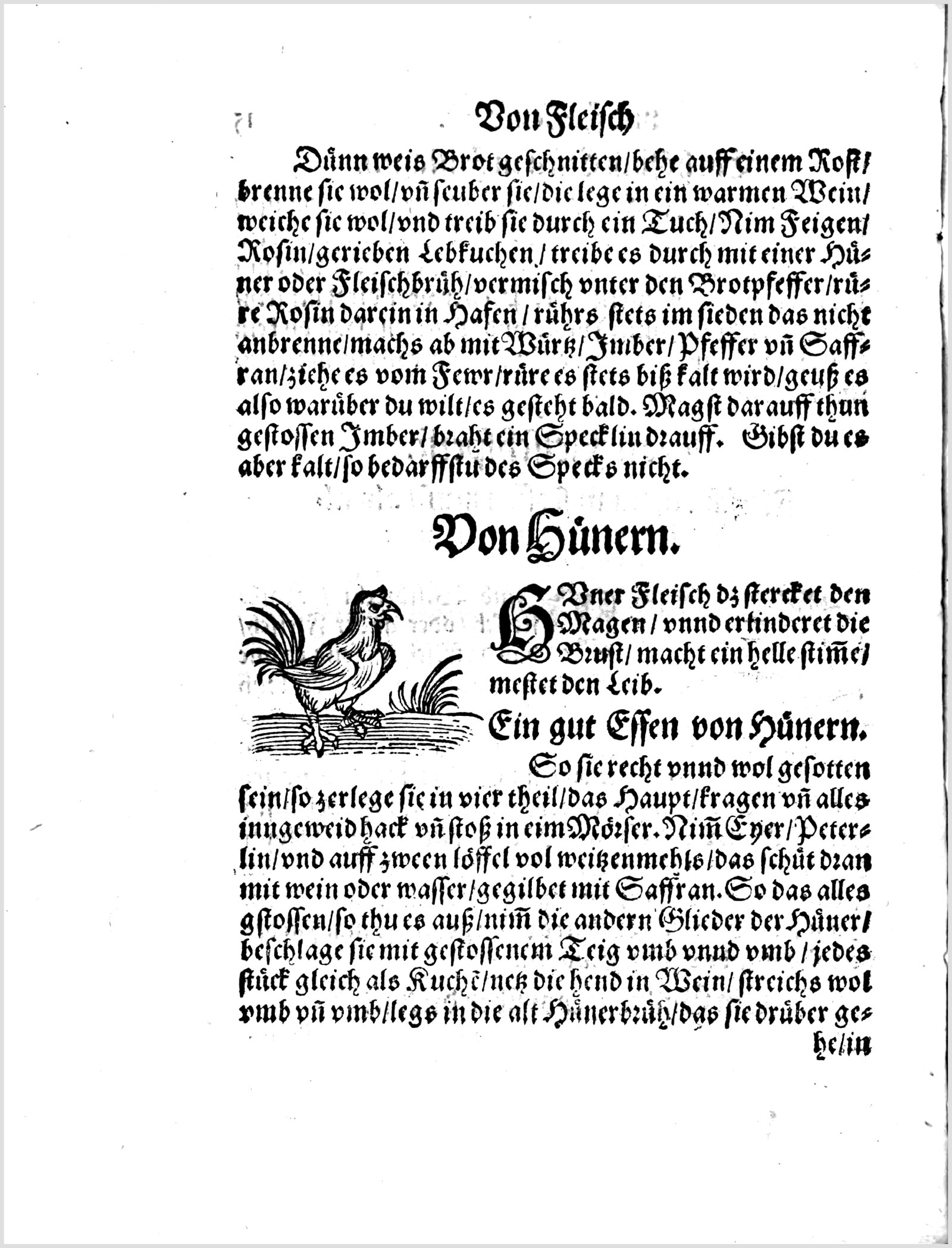 Gefülltes Huhn mit Gewürzbrühe — Originalseite aus Koch und Kellermeisterei