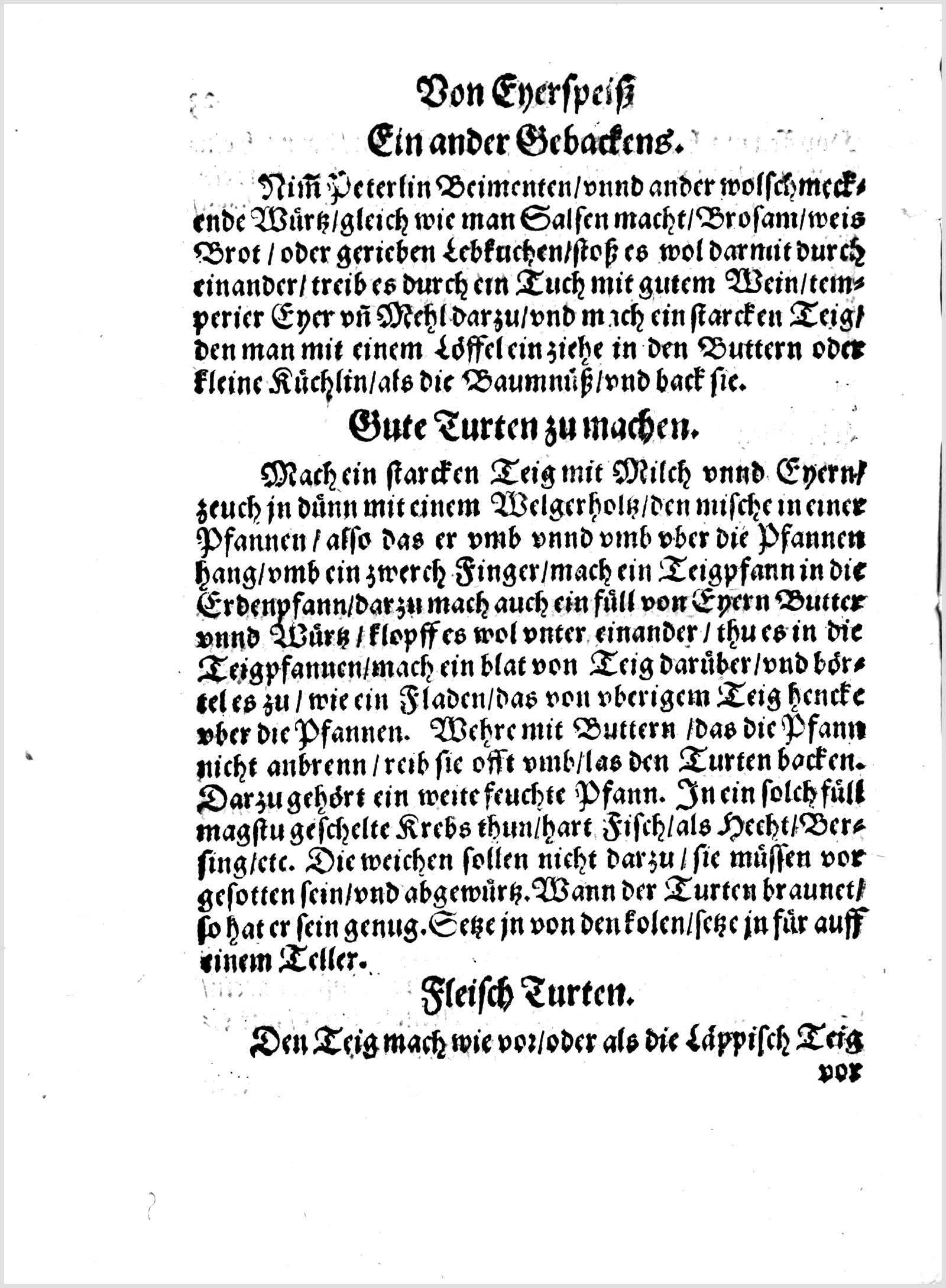 Herzhafte Fleischpastete mit Eierfüllung — Originalseite aus Koch und Kellermeisterei