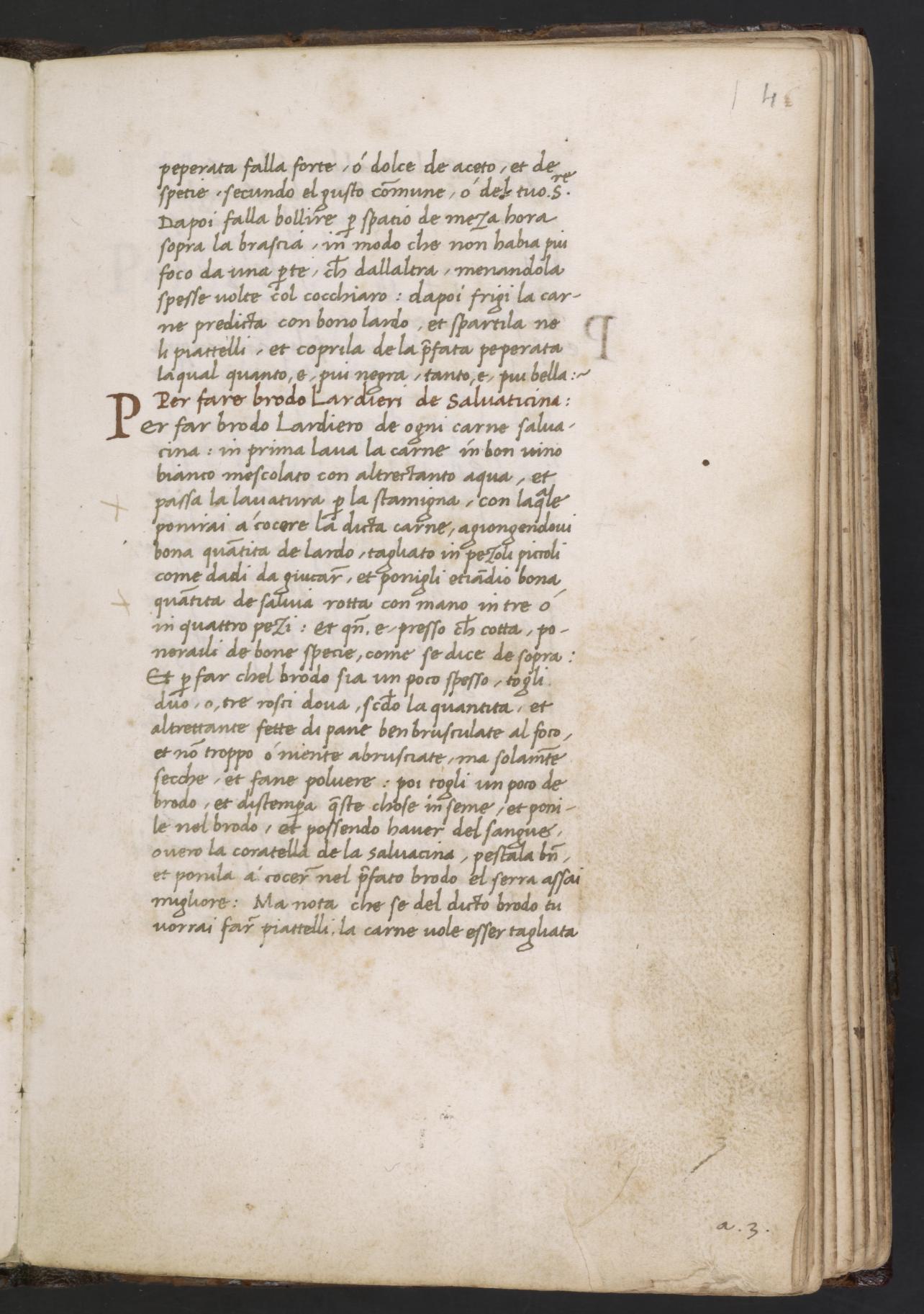 Wildpastete vom Hirsch oder Reh — Originalseite aus Libro de Arte Coquinaria