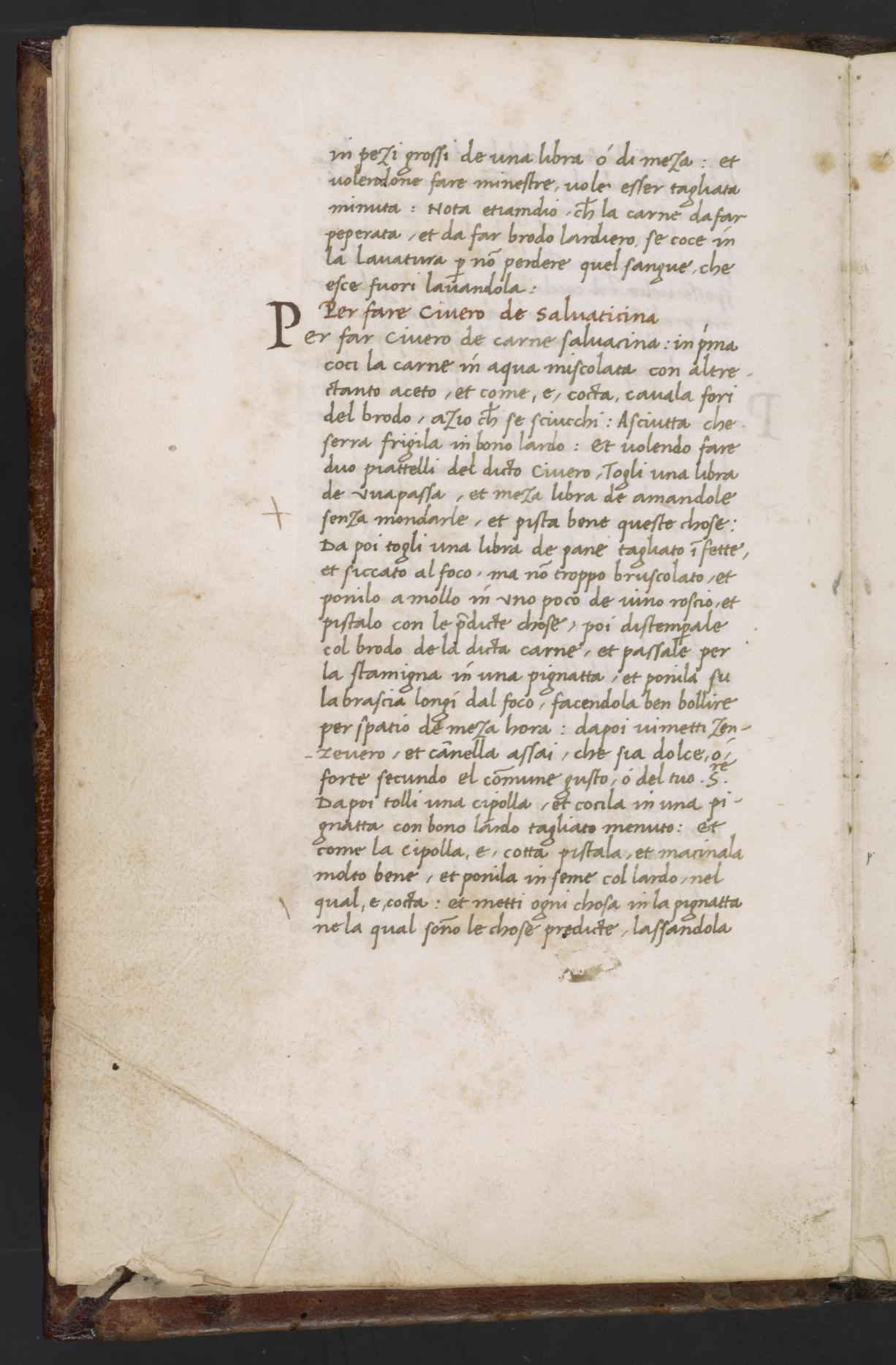 Pastete mit Tauben oder Hühnern — Originalseite aus Libro de Arte Coquinaria