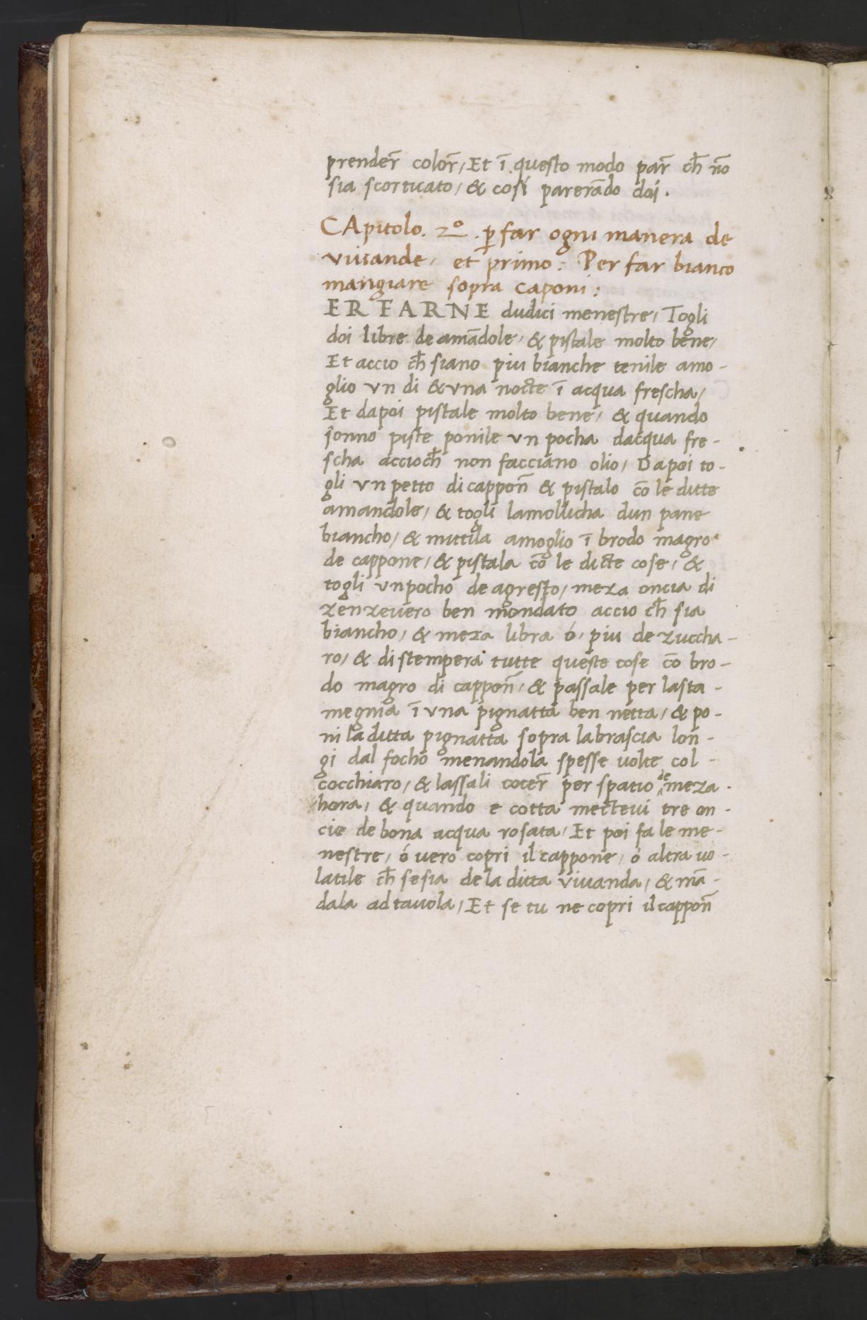 Katalanischer Blancmanger — Originalseite aus Libro de Arte Coquinaria