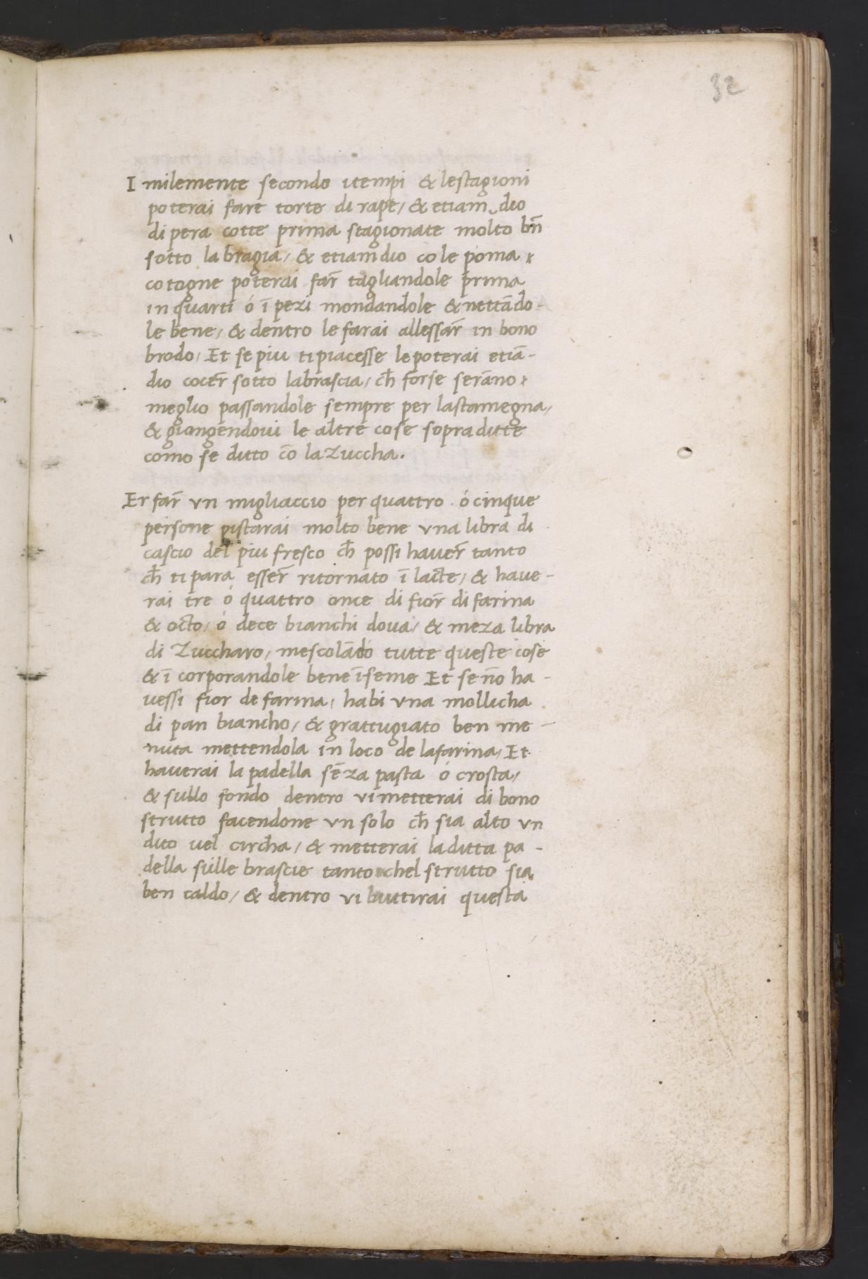 Torte mit Blumen — Originalseite aus Libro de Arte Coquinaria