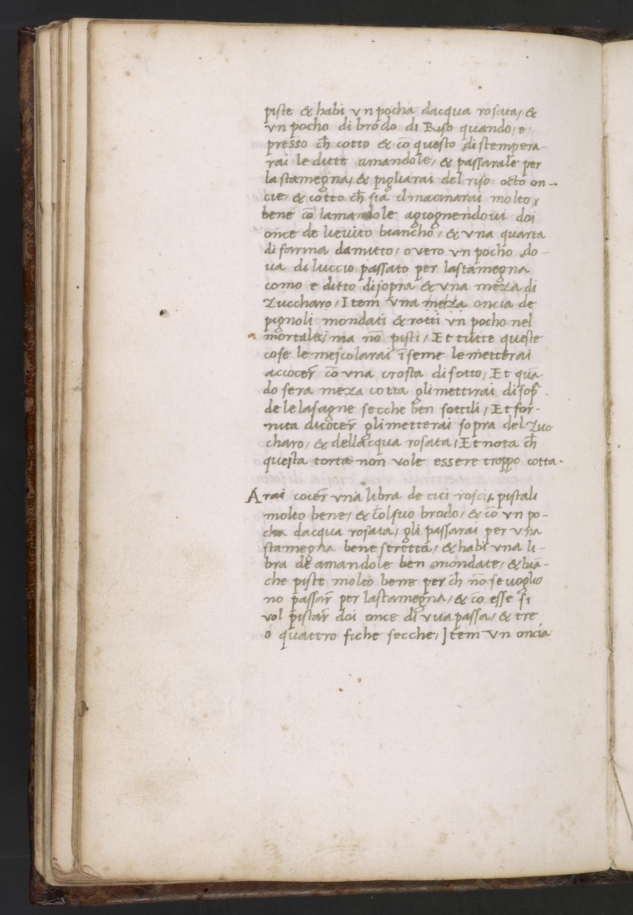 Weißer Reiskuchen — Originalseite aus Libro de Arte Coquinaria