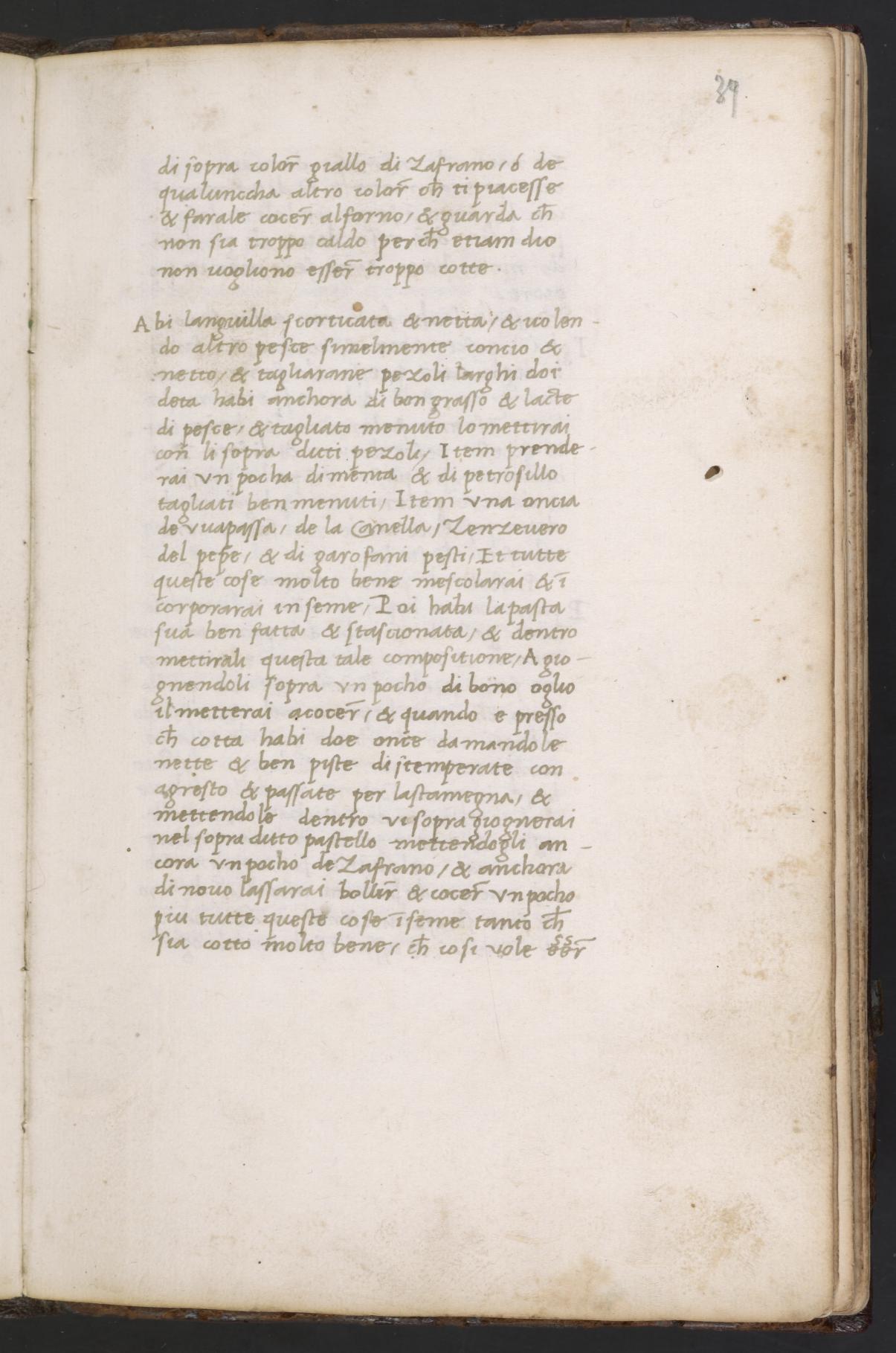 Gebackener Fisch in Teighülle — Originalseite aus Libro de Arte Coquinaria