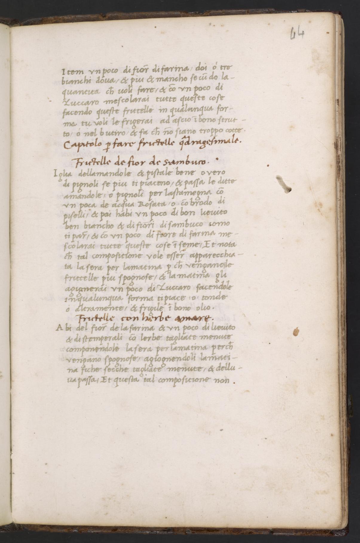 Lorbeerblatt-Fritters — Originalseite aus Libro de Arte Coquinaria