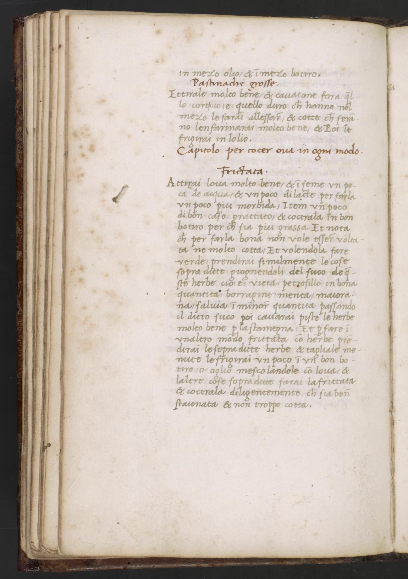 Frittierte Pastinaken — Originalseite aus Libro de Arte Coquinaria