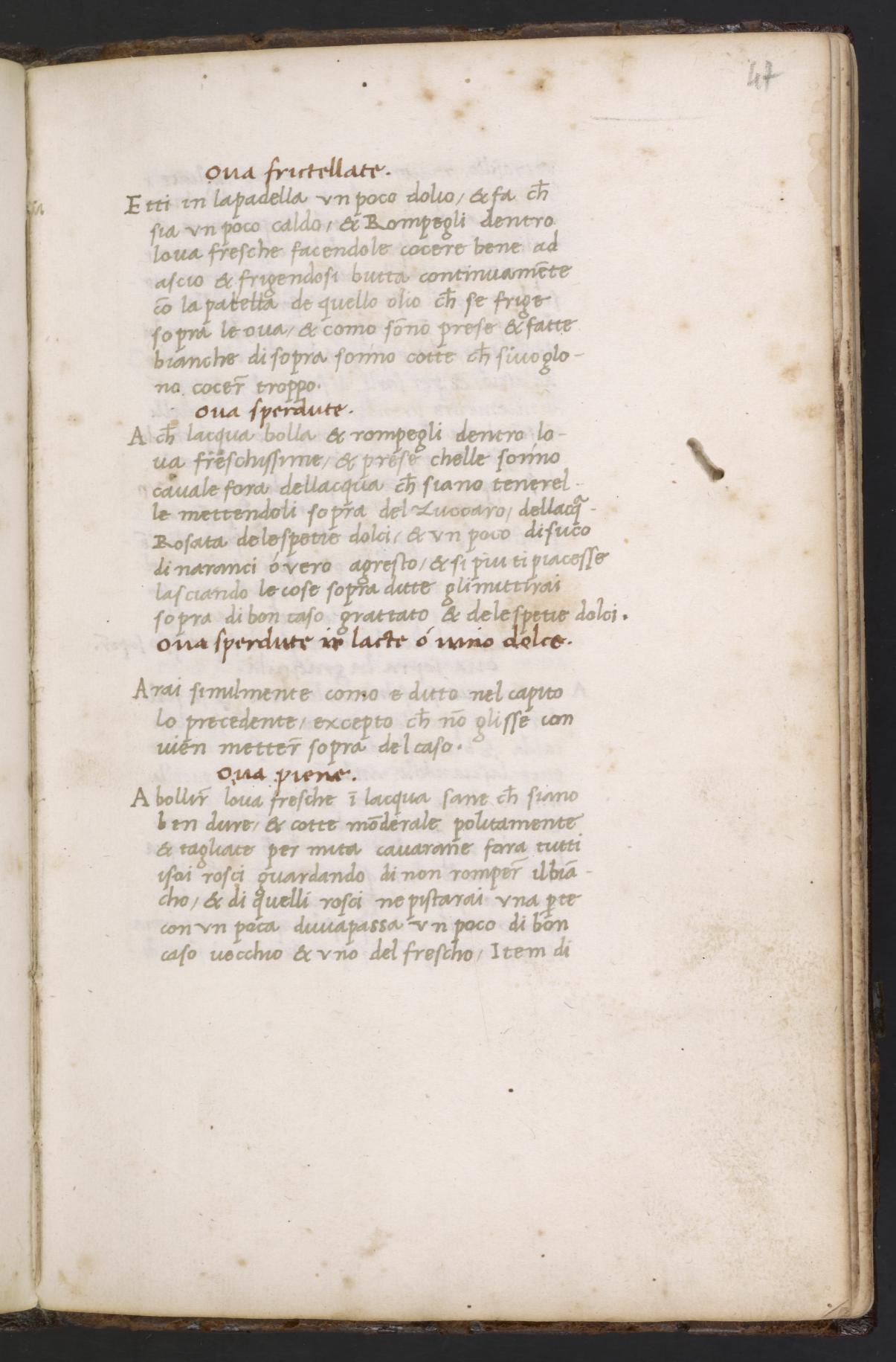 Martinos Frittata — Originalseite aus Libro de Arte Coquinaria