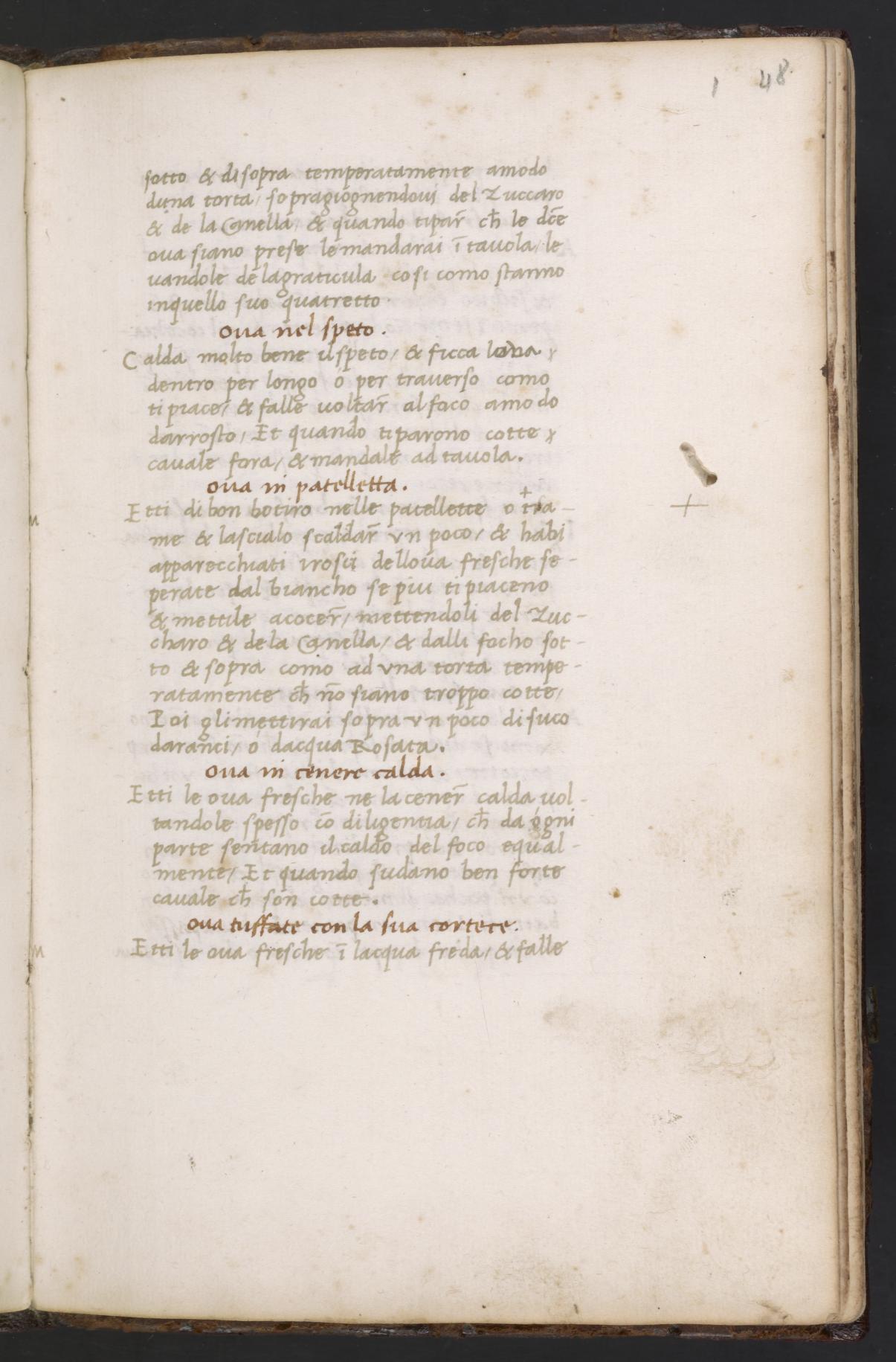 Eier am Spieß — Originalseite aus Libro de Arte Coquinaria