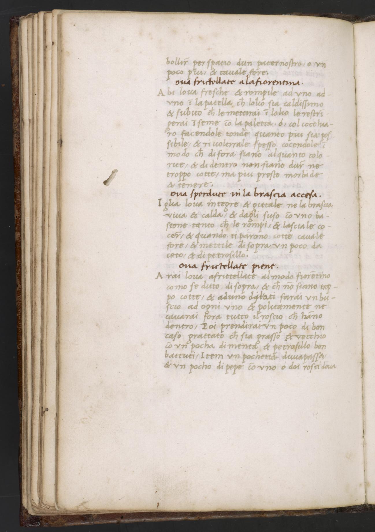 Eier in heißer Asche — Originalseite aus Libro de Arte Coquinaria