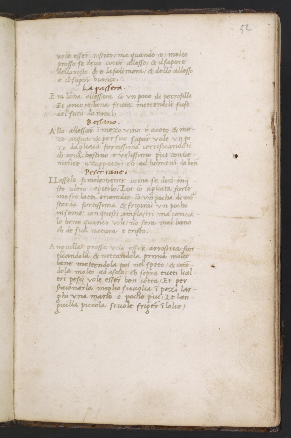 Grundel gesotten nach Martino — Originalseite aus Libro de Arte Coquinaria