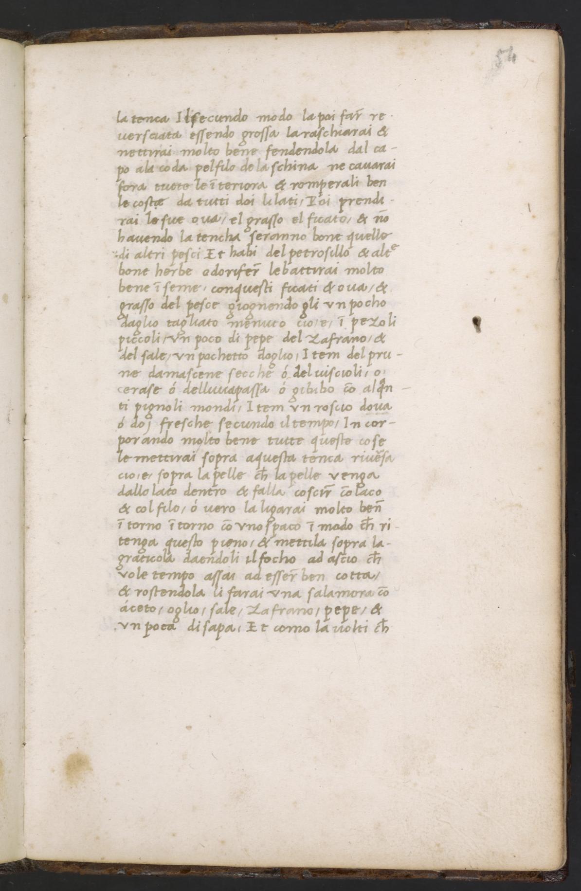 Bestino in Knoblauchsauce — Originalseite aus Libro de Arte Coquinaria