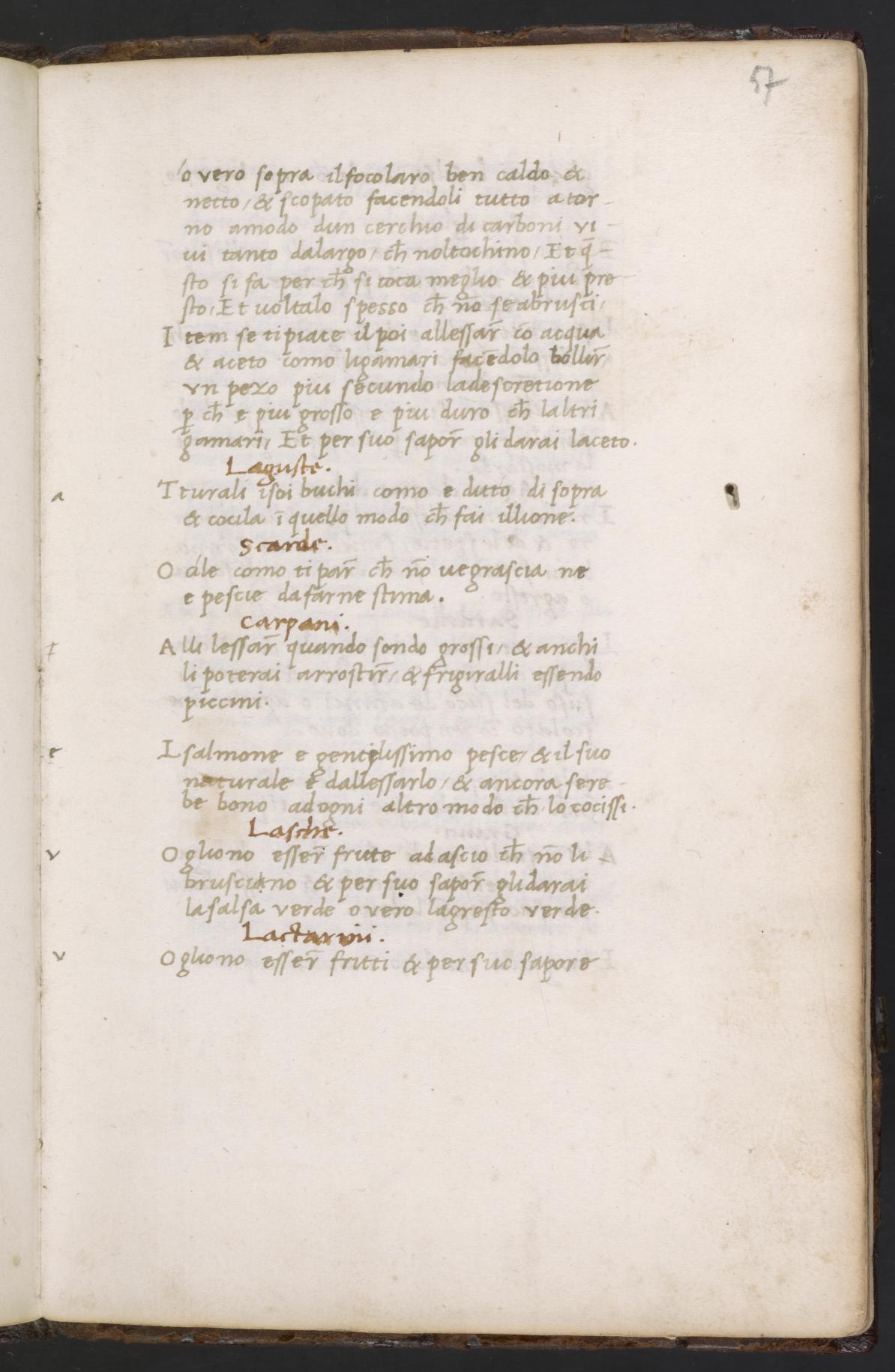 Gebratene Äsche — Originalseite aus Libro de Arte Coquinaria