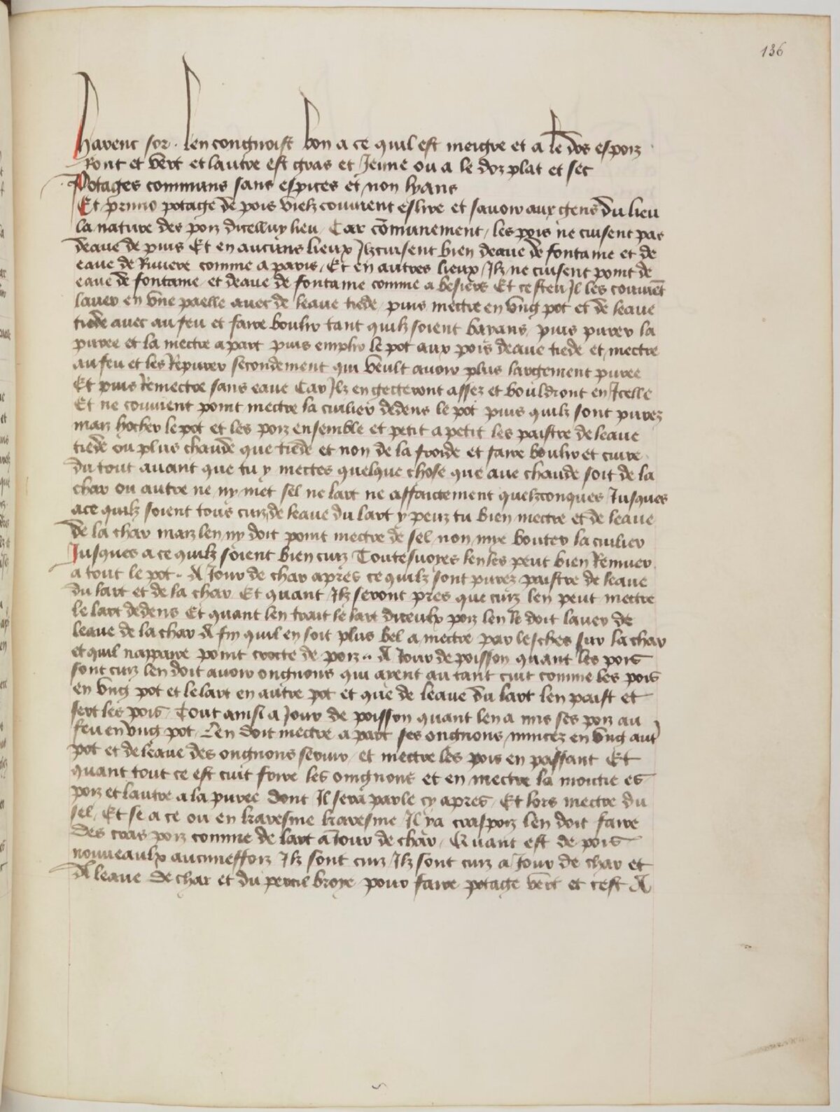 Gesalzener Hering: Auswahl und Beilage — Originalseite aus Ménagier de Paris