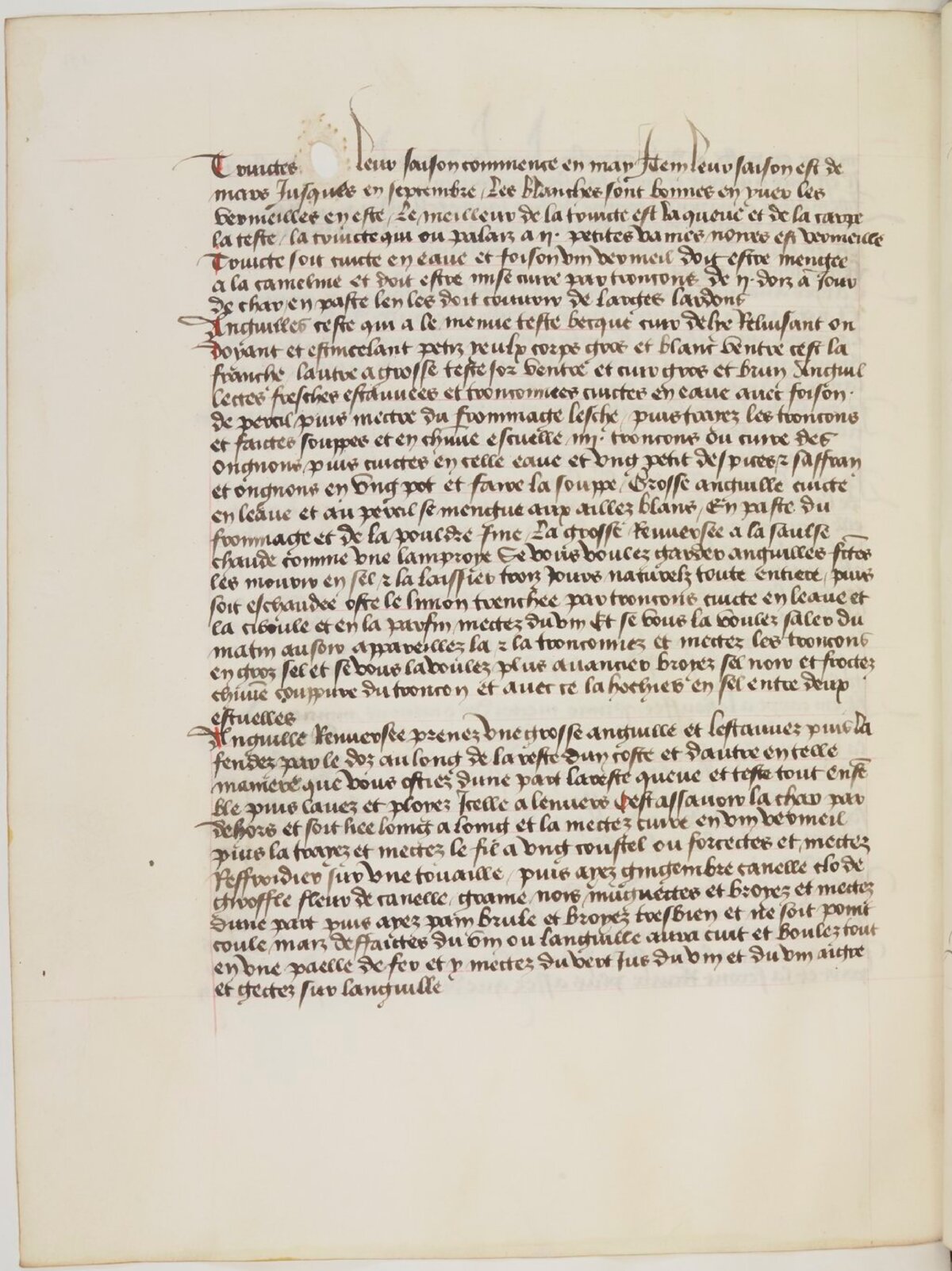 Aal auf verschiedene Arten — Originalseite aus Ménagier de Paris