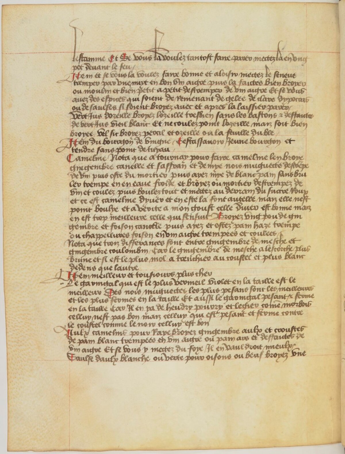Sauerampfer-Verjus — Originalseite aus Ménagier de Paris