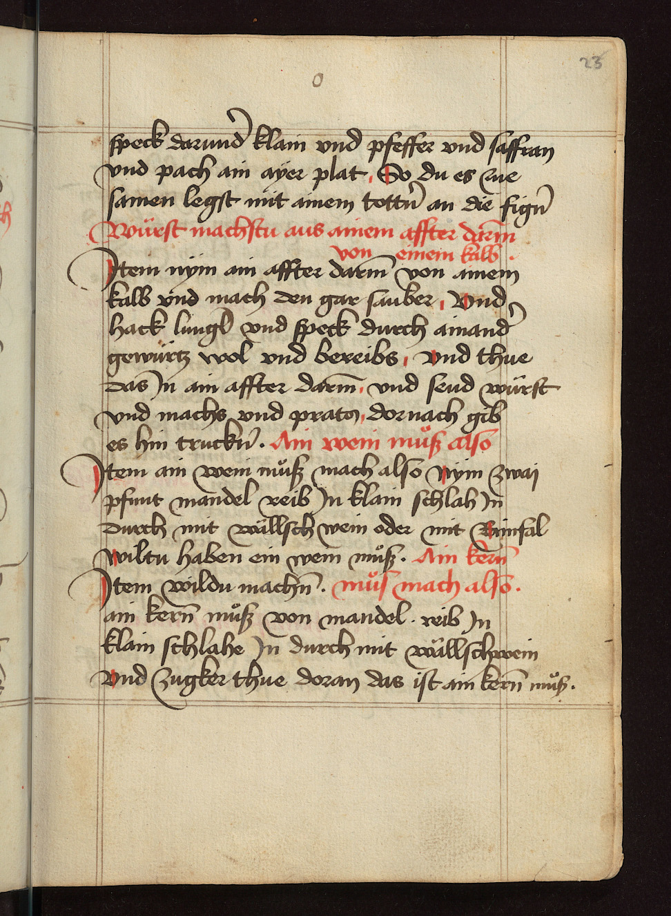 Weinmus - Originalseite aus Kochbuch des Meisters Hans