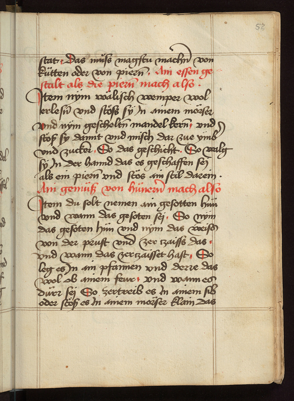 Feines Hühner-Mus - Originalseite aus Kochbuch des Meisters Hans