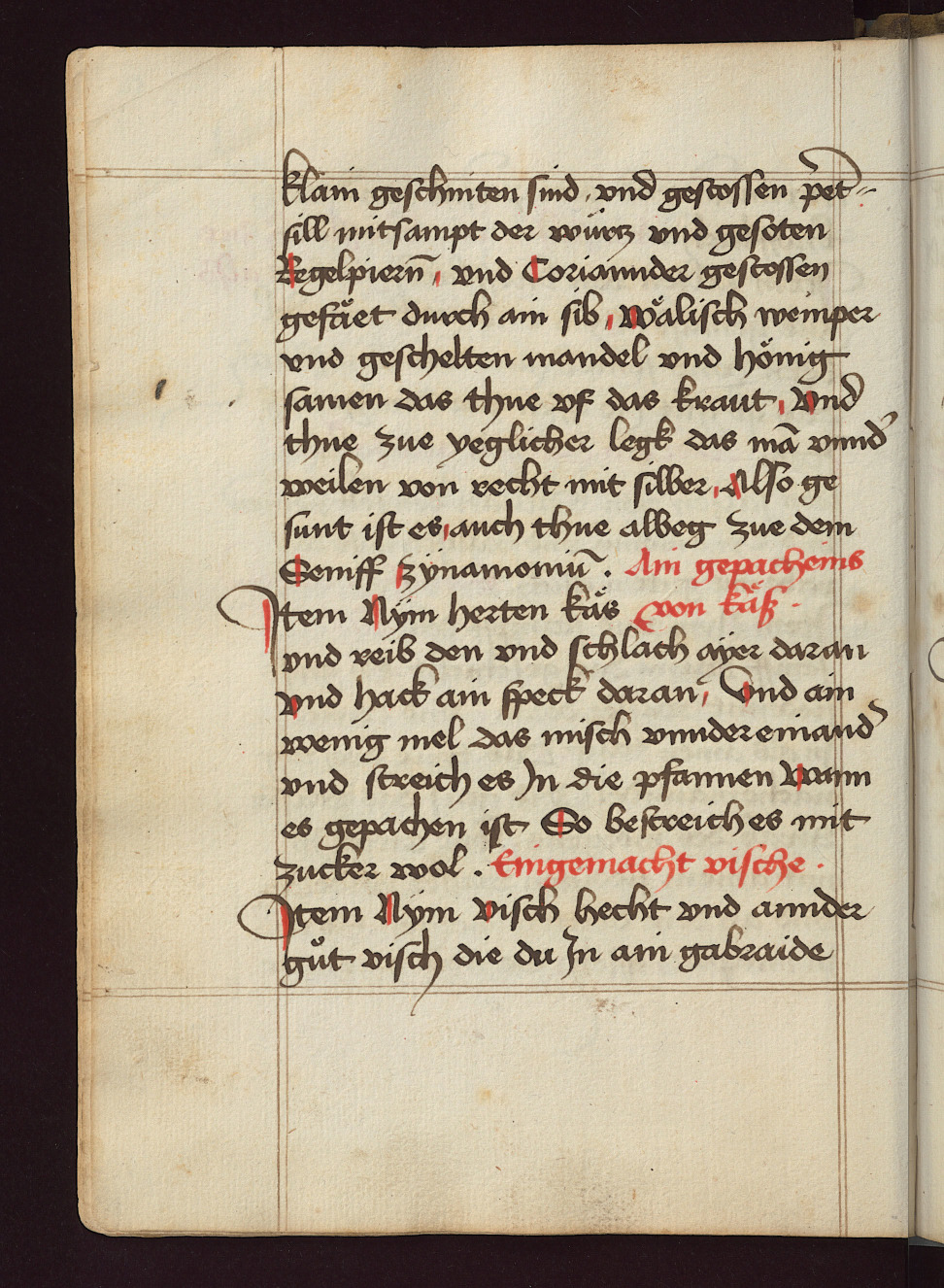 Fisch in würzigem Aspik - Originalseite aus Kochbuch des Meisters Hans