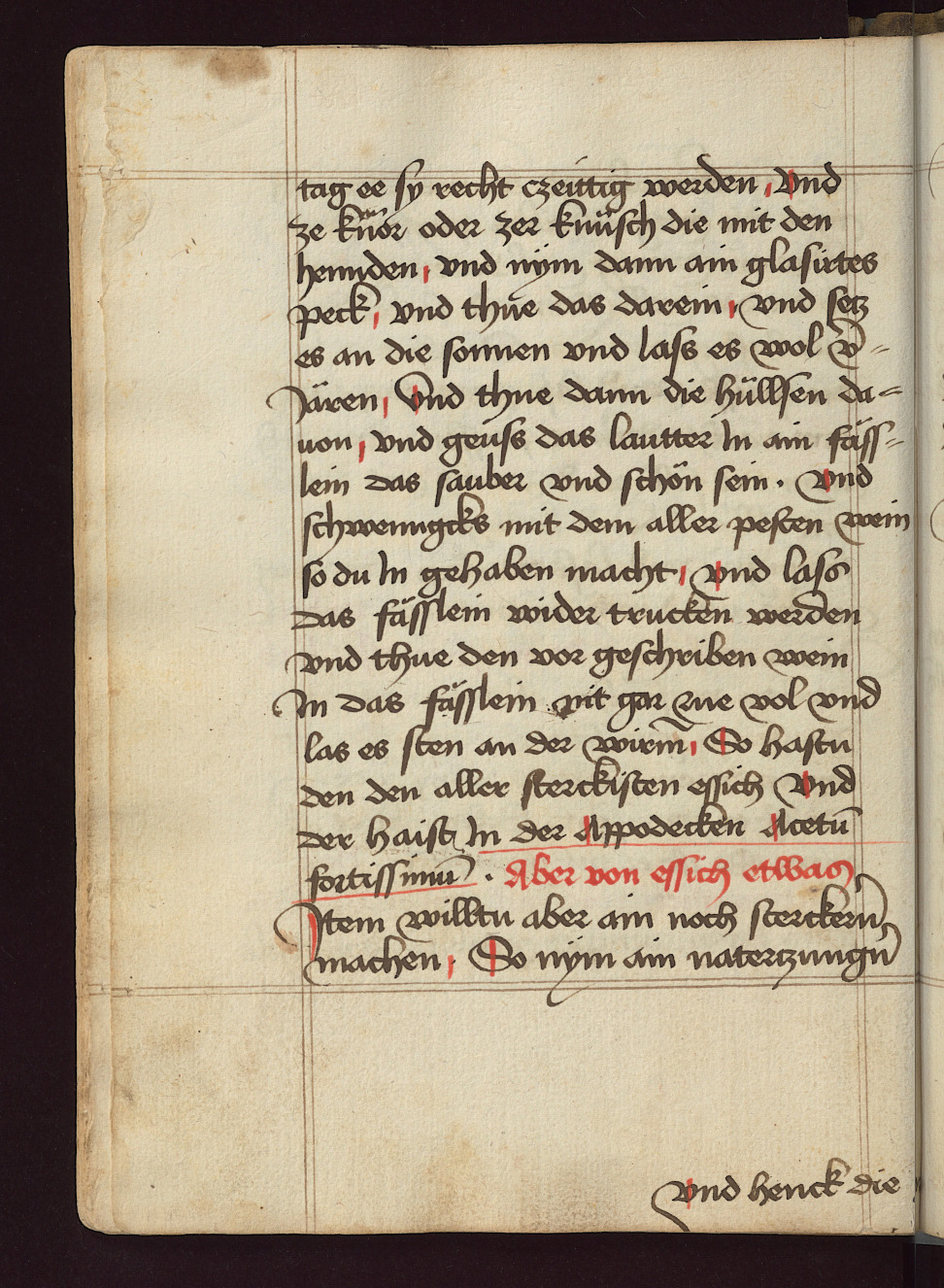 Essig stärken und Essigpulver - Originalseite aus Kochbuch des Meisters Hans