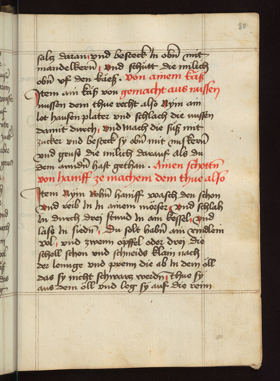 Hanfquark mit gebratenen Äpfeln - Originalseite aus Kochbuch des Meisters Hans