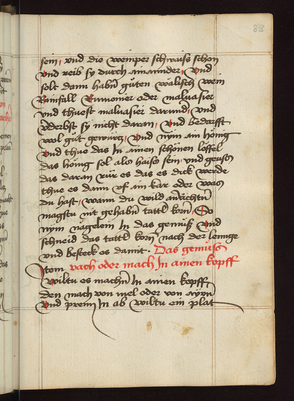 Gefülltes Gericht mit Reisschale - Originalseite aus Kochbuch des Meisters Hans