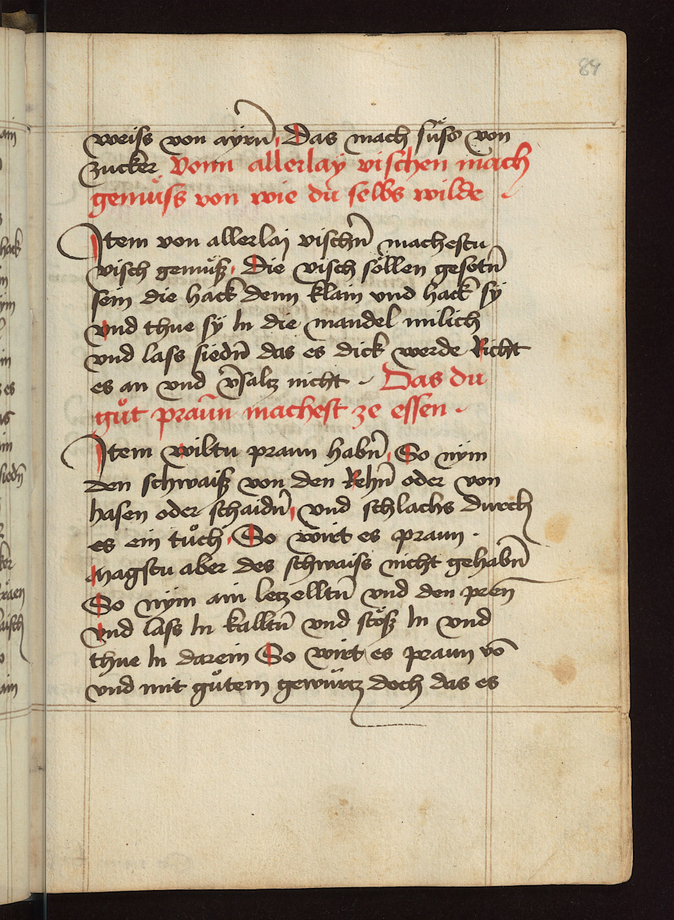 Fischmus von allerlei Fischen - Originalseite aus Kochbuch des Meisters Hans
