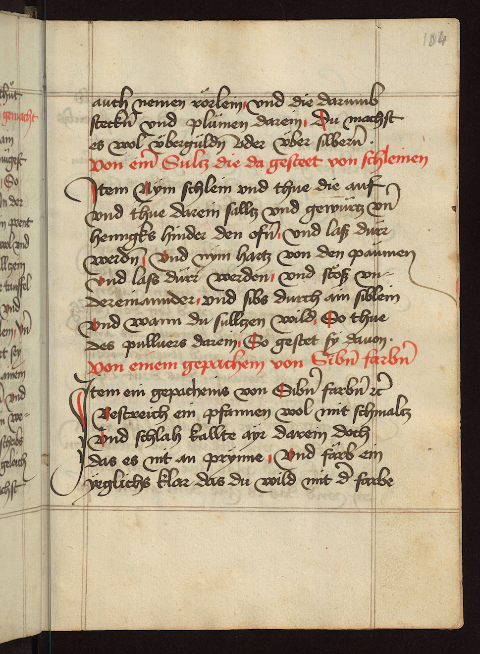 Buntes Eierpfannenmus in sieben Farben - Originalseite aus Kochbuch des Meisters Hans