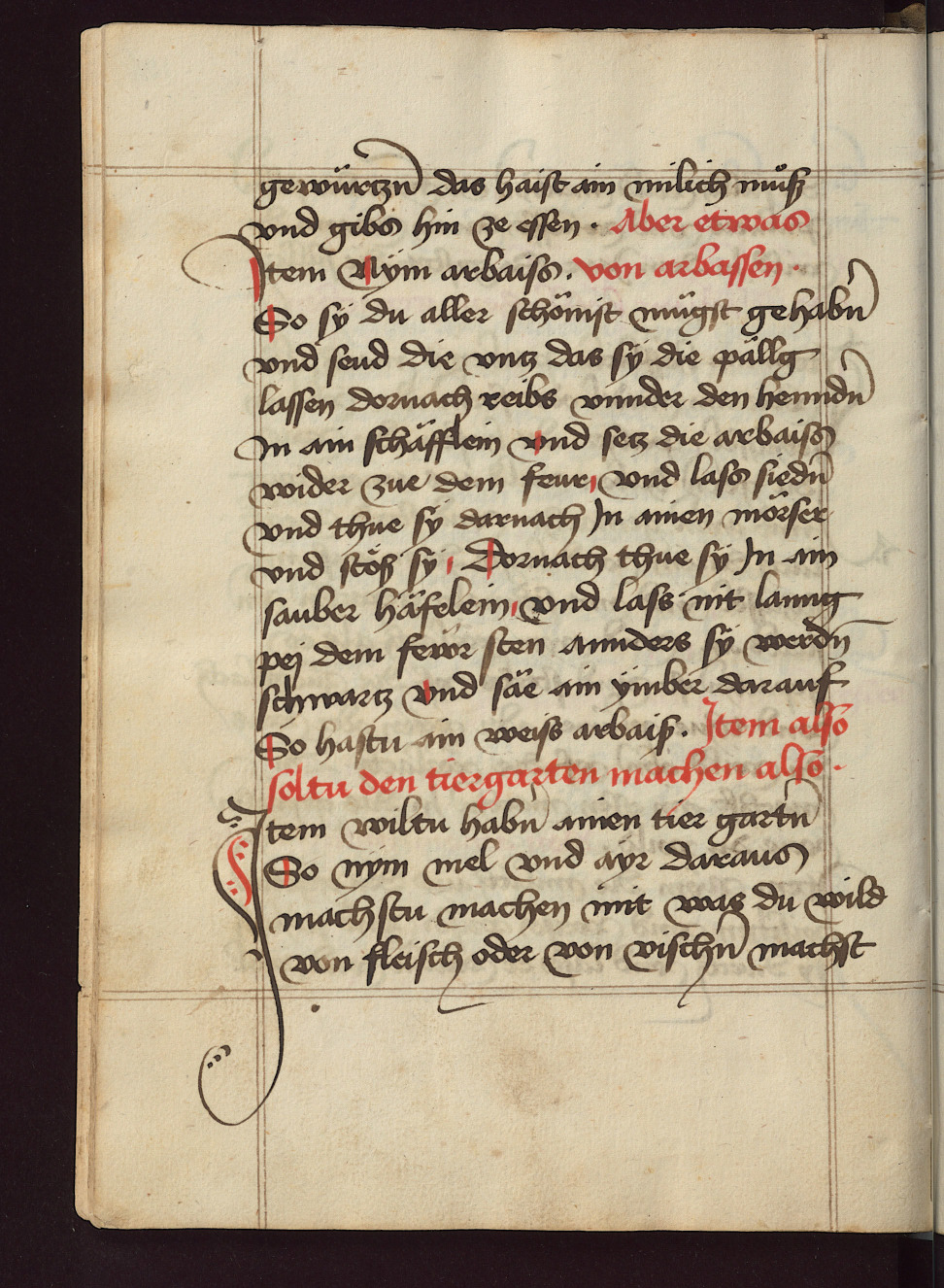 Weißes Erbsenmus - Originalseite aus Kochbuch des Meisters Hans