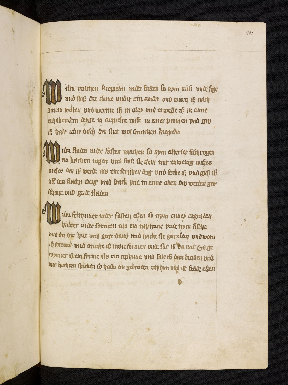 Fasten-Fladen mit Fischrogen - Originalseite aus Rheinfränkisches Kochbuch