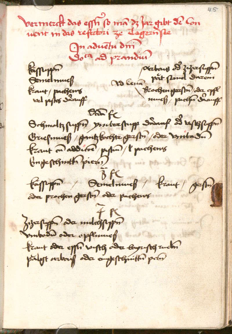 Gesottener Stockfisch im Pfeffer — Originalseite aus Tegernseer Speisenbuch