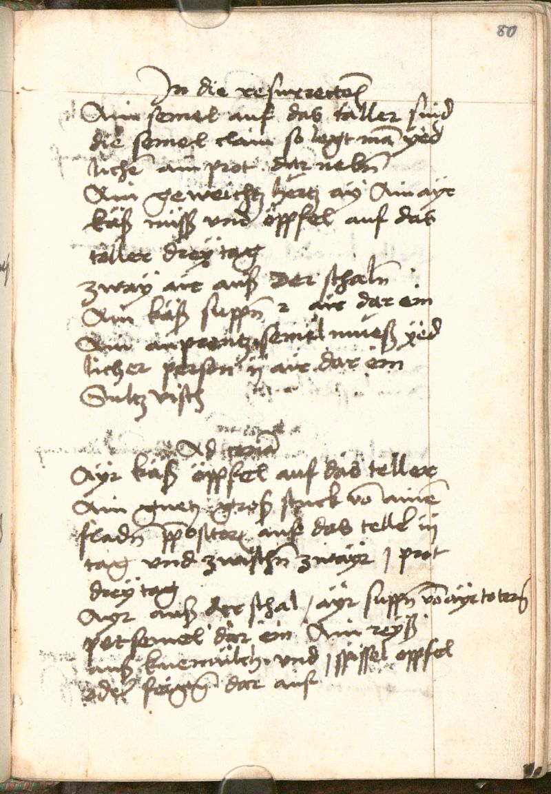 Sulzfisch zum Osterfest — Karpfen in Sülze — Originalseite aus Tegernseer Speisenbuch